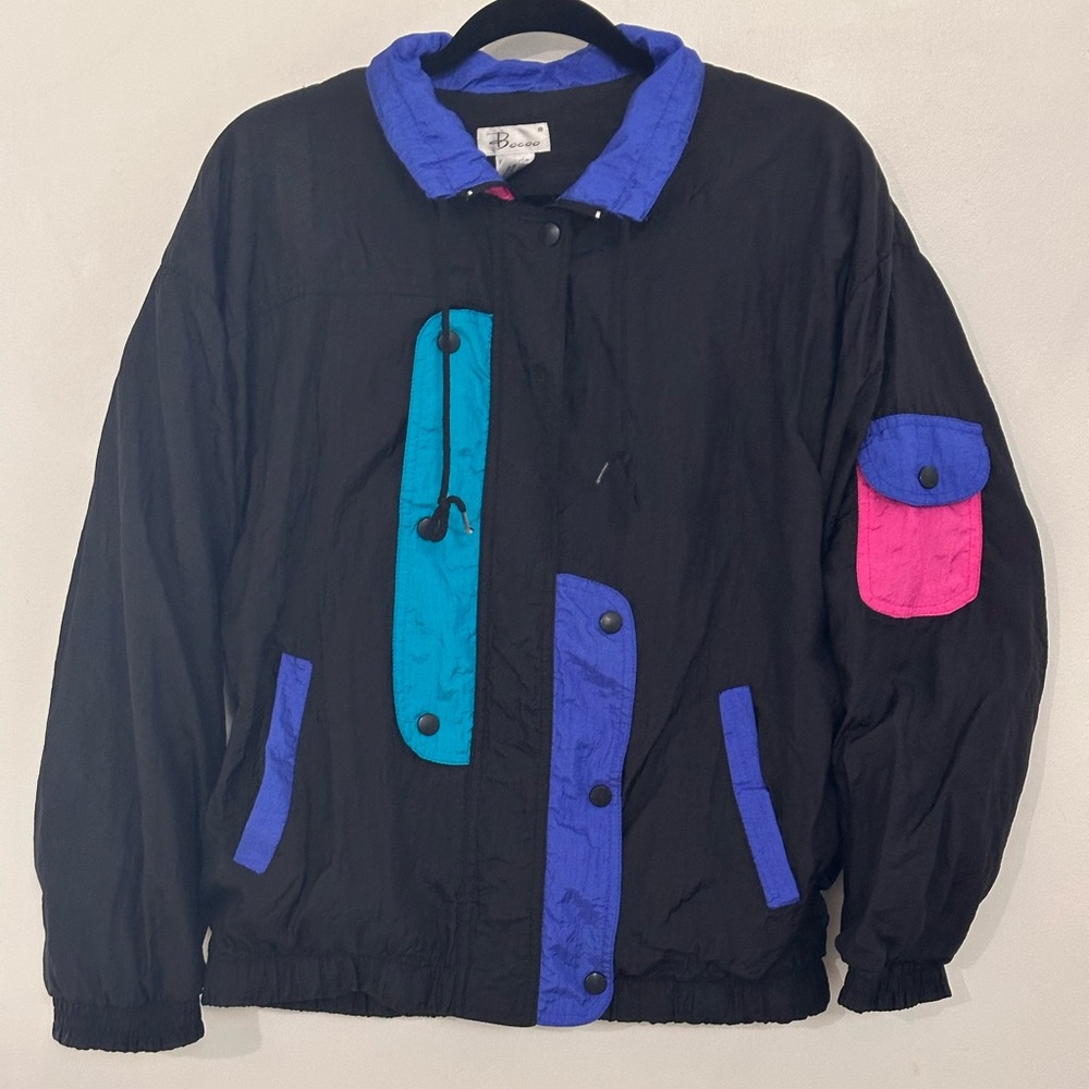 Vintage Bocoo Colorblock Full Zip Windbreaker Jacket